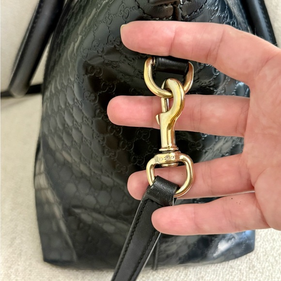 Authentic Gucci 2way tote bag black Guccissima leather - Picture 10 of 16